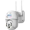 Di Tutto Per Tutti® Telecamera IP Per Esterno PTZ Full HD 1080p Wireless Visione Notturna Audio IN/OUT Per Videosorveglianza, Allarme Movimento, Interno/Esterno Con APP YOOSEE