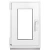 Framex Finestra Seminterrata Piccola in PVC Bianco, Larghezza x Altezza 50 x 70 cm (500 x 700 mm), Doppi Vetri (32 mm), Anta-Ribalta, Girevole DIN Sinistra - Premium