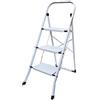 Drabest Scaletta a 3 gradini, antiscivolo, in acciaio, piedini antiscivolo