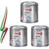 ZV SET 3 BARATTOLI DI VERNICE ZINCANTE A FREDDO ZINCO CHIARO PROTETTIVO PER ESTERNI 900 ml - 1 Kg MADE IN ITALY