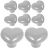 HONITANO Pomelli per Mobili 8 Pezzi in Ceramica a Forma di Cuore Aspetto Delicato e Non Facili da Sbiadire Maniglie per Armadio e Cucina per Camerette