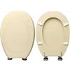 HYDRO HOME Tavoletta Wc Compatibile con PIEMONTE e PIEMONTESINA POZZI GINORI, Copriwater In Legno Rivestito Con 2 mm Di Resina, Cerniere Fissaggio Dal Basso MADE IN ITALY (CHAMPAGNE)