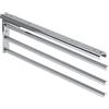 Gedotec Portasciugamani | H6008 | Portasciugamani estraibile con 3 bracci | 1 pezzo | Lunghezza portasciugamani 465 mm in cromo lucido | per bagno e cucina orientabile a 90°