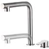 XJTNLB Miscelatore Cucina Sottofinestra con Doccetta Spazzolato Miscelatore Cucina Tipo di Sollevamento Rubinetto Sottofinestra Ottone