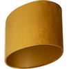 Uniqq Paralume ovale velluto ocra 25 x 16 cm - 15 cm di altezza