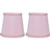 Gsycle Paralume in tessuto da 2 pezzi, stile europeo E14, facile da montare, paralumi rosa, paralumi di ricambio per lampadari, lampade da tavolo, da parete, decorazioni per la casa.