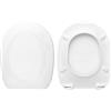 HYDRO HOME Copriwater Fiorile Ideal Standard Compatibile, Tavoletta Wc In Plastica Termoindurente Con Cerniere Regolabili,Asse Wc Colore Bianco MADE IN ITALY