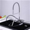XJTNLB Miscelatore Cucina con Doccetta Cromato Rubinetto Lavello Cucina Pieghevole Sottofinestra Miscelatore Monocomando Lavello