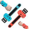 Aiseeok 2 Pezzi Braccialetti da Polso Elastici Regolabili per Joy Con, Dance Band Compatibile con Nintendo Switch Switch OLED e Just Dance 2026-2021 per Adulti Bambini, Rosso Blu