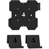 4mount Wall Mount Supporti da parete per Playstation 4 Slim Bundle Nero