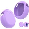 Generico Adatto per console di gioco Tamagotchi Paradise, custodia morbida in silicone liquido, resistente alle cadute, custodia protettiva carina e cappuccio per pulsanti antiscivolo (Viola)