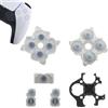 MYPUQIAO 1 set di cuscinetti in gomma conduttiva in silicone di ricambio per controller Playstation 5 PS5 per BDM-020 DualSense 5 L1 R1 L2 R2 Pulsante adesivo per sostituzione tastiera Kit di strumenti (2.0)