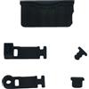 Generico Silicone Anti-polvere Spina per il nuovo 3DS XL / LL 3 DSXL 3 DSLL 2DS Auricolare Jack protezione della protezione Dock di ricarica a prova di polvere Copertura (black)