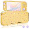 DLseego Custodia protettiva adatta per Switch Lite Console 2019, in TPU Soft Shell antiscivolo, assorbimento degli urti, custodia protettiva per giochi a forma di cuore con 2 tappi per pollice a forma