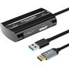YCBUENO PSVR2 - Adattatore per PC, kit di 2 accessori per PC compatibile con PlayStation VR2, occhiali AR, monitor portatile, include cavo DP 1.4 e adattatore di alimentazione (nero) (rosso)