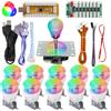 SJ@JX Kit encoder USB Arcade con pulsanti LED RGB e joystick Sanwa a 4/8 vie, controller di gioco a ritardo zero per PC, MAME, Raspberry Pi, Windows