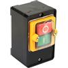 Aumotop Interruttore A Pulsante Impermeabile AC220V/380V 10A, Controllo Diretto Avvio Autobloccante NO NC per Apparecchiature Meccaniche, Macchinari Tessili, ON/OFF, Ottime Prestazioni