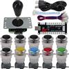 SJ@JX Arcade Game Controller DIY Kit Microswitch Button 4&8 Way Joystick Zero Delay USB Encoder Fighting Stick Handles Console for PC MAME Raspberry Pi Retropie