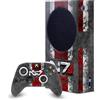 Head Case Designs Licenza Ufficiale EA Bioware Mass Effect N7 Logo Stressato Grafiche Pacchetto Console Da Gioco Wrap E Pelle Per Controller Compatibile con Xbox Series S Console & Controller Bundle