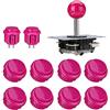 TopHomer Kit joystick controller gioco arcade, ABS Zero ritardo gioco Joystick Arcade pulsanti per PC Windows MAME Pi (rosa)