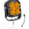 Willpower 2PCS Faro LED 4.3 Pollici 30W Faretto LED 12V 24V, Floodlights Luci da Lavoro Fendinebbia per Trattore Fuoristrada Camion Barca Auto 4x4, IP67, 3000K Ambra