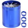Madezz Turbo per auto, turbocompressore, turbina a doppia ventola, caricatore eccellente, gas, risparmio carburante(Blu)-turbonator