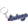 Générique Generico Portachiavi Twingo PVC morbido Monogramma Logo Baule Viola