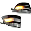 Ymnilian Indicatori Di Direzione,Frecce Dinamiche 2pcs Hot Turno Di Direzione Light Dynamic Side Ala Ala Specchio Sequenziale Indicatore Blinker Lampada Uso Adatto Per Ford Focus MK2 2004-2008 C-MAX