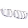 WIJHJET Griglia Anteriore Maschera Calandra Per BMW Serie 3 E46 2 Porte Pre-restyling 2000-2007 Per M3 Coupé Cabriolet Griglia A Lamelle Singole A Doppio Rene In Carbonio Cromato