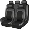LGXYLF Coprisedili per Citroen C3 Aircross/Picasso, C4 Coupe/Pallas 2000-2024, Pelle Traspirante Impermeabile Protezioni Sedile, Black-Grey