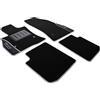 IL TAPPETO AUTO BY FABBRI 3 COLOR0000004A, Tappeti auto moquette antiscivolo, Su misura, 2 Ricami, Argento