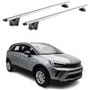 OMAC Barre Portatutto Alluminio TÜV geprüft per Opel Crossland/Crossland X 2017-2025 - per Rail Tetto Integrati - T Nut - Max 100 kg - 2 Schlösser Argento