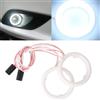Qasim 1 paio di LED Angel Eyes Halo Ring 60MM Bianca 2835 36SMD per Auto DRL Luce di Marcia Diurna Faro Fendinebbia con Coperchio DC9-28V