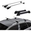 Au Co Barre Portatutto in alluminio + Portasci 4 paia di sci o 2 snowboard per MERCEDES GLA (H247) dal 2020 in poi con railing integrati