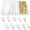 YIXISI 190 Pezzi 2.8mm Kit di Connettori Elettrici per Auto, 2/3/4/6 Pin Kit Connettore e Terminali da Crimpare, Connettori per Cavi Elettrici per Automobili, per Auto e Moto (Bianco)