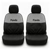 Auto Accessori Lupex Coprisedili Compatibili per Panda Terza serie (2012 al 2022), Set Sedili Anteriori in Tessuto, Protezione Sedili, Facili da Installare, Made in Italy (Grigio Chiaro - Nero)