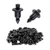 KONFEN 50 Pezzi 6MM Rivetti in Plastica Set, Clip di Plastica Rivet Universali di Fissaggio per Carenatura Pannello Moto Auto Trim Fermagli Parafanghi Sportelli Tipo Spinta Ritegno Clip, Nero