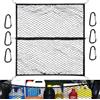 PORFOYO Rete Bagagliaio Auto: Rete da Carico Altamente Elastica, 120×120 Cm Estendibile Fino a 210×210 Cm, con 6 Ganci, Retes Elastica Bagagliaio per Riporre E Fissare I Bagagli nel Veicolo