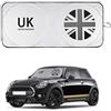 LLWQuanZSS Parasole per parabrezza per Mini Cooper Clubman Countryman, con bandiera del Regno Unito, per F54, F55, F56, F60, R55, R56, R57, R58, R59, R60, R61, 150 x 70 cm, colore: nero