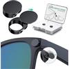HanCenDa Copertura per la privacy della fotocamera girevole a 180°, blocco LED 2-in-1 per RayBan Meta Gen2 Wayfarer/Skyler/Headliner per Oakley Meta HSTN, accessorio in plastica riutilizzabile per occhiali