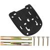 LOLIPPYY Piastra Adattatore Portapacchi Posteriore Moto Facile Installazione e Fissaggio Stabile Set 1 con Viti, Materiale Ferro e Pp per Bauletto Posteriore Moto, per Montaggio Fai-da-te