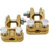 Ampper Brass Battery Terminals Connectors Clamps, Top Post Battery Terminal Protector Set per Veicoli marini Auto Barca RV (1 Coppia)