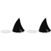 Wpppan 2 Pezzi Corni Neri per Casco da Moto/Orecchie di Gatto Decorazione Angolare Tipo Pasta con Ventosa Morbida, Accessori Decorazione Casco da Moto