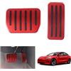 GAFAT Tesla Model Y Juniper 2025 2026/ Model 3 2022-2025 2026 Pedali per Gas e Freni, Tesla Model 3 Highland Copripedali Pedali, Piastra di Copertura, Accessori Tesla Model Y 2025 (Rosso)