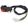KIMISS Interruttore per Moto, Interruttore per Pulsante di Arresto di Uccisione del Motociclo Accensione del Manubrio On Off Starter Fit For 50cc/110cc/125cc Pit Quad Dirt Bike
