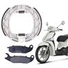 Piaggio KIT PASTIGLIE PASTICCHE FRENO + GANASCE FRENO FERODO COMPATIBILE PER PIAGGIO LIBERTY 125 - LIBERTY 150 (COMPATIBILITA' MODELLI IN DESCRIZIONE)