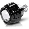 GBZIJIE Angel Eyes,LED Angel Eye Standlicht 1 pz/2 pz 2,5 pollici mini HID Bi-Xenon proiettore Len argento nero Shroud H7 H4 adattatore lampada Uso adatto per fari auto retrofit uso lampadina allo xeno H1(2pc