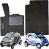 RAEM RICAMBI AUTO Set 2 Tappeti in Moquette Adatti per FORTWO dal 1998 al 2007 senza Attacchi - Compatibli NON Originali, con Battitacco cucito e antiscivolo