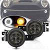 NSLUMO indicatori angolari LED halo per M/INI Cooper R50 2002-2006 R52 | 2004-2008 R53 2002-2006, lente fumé, ambra/bianco, posizione, parcheggio, OEM 2PCS