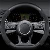 vvvyfx Coprivolante Auto per Audi A3 Sportback 4 (IV) 8Y S-Line I 2020-2024, Coprivolante per Auto in Pelle,Universale 37-38cm Protezione Custodia Volante Auto Cover,Antiscivolo,D-type-Black